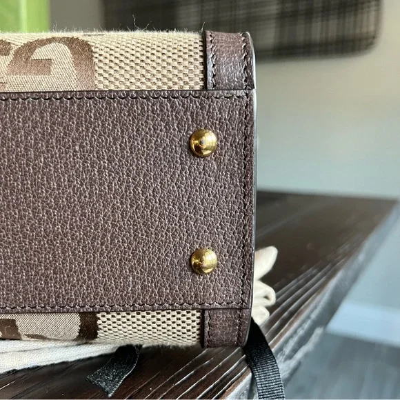 Gucci Beige and Brown Monogram Tote - Picture 12 of 16